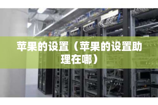 苹果的设置（苹果的设置助理在哪）