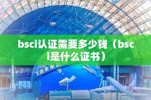 bsci认证需要多少钱（bsci是什么证书）