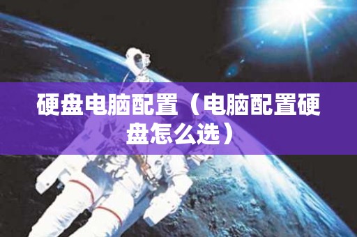 硬盘电脑配置（电脑配置硬盘怎么选）