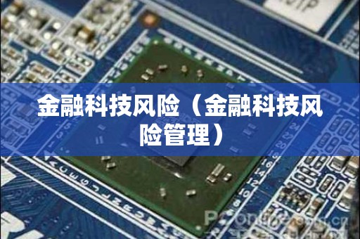 金融科技风险（金融科技风险管理）