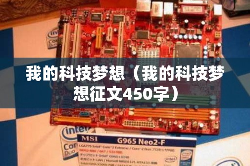我的科技梦想（我的科技梦想征文450字）