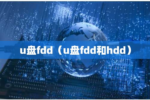 u盘fdd（u盘fdd和hdd）