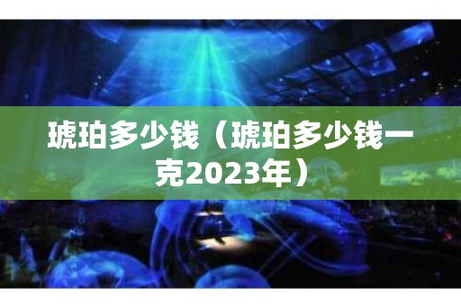 琥珀多少钱（琥珀多少钱一克2023年）