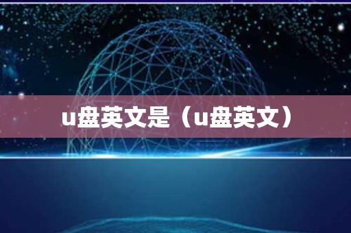 u盘英文是（u盘英文）