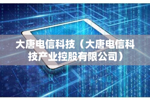 大唐电信科技（大唐电信科技产业控股有限公司）
