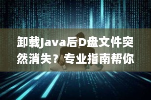 卸载Java后D盘文件突然消失？专业指南帮你找回丢失数据