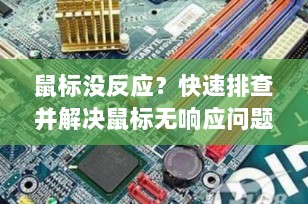 鼠标没反应？快速排查并解决鼠标无响应问题的全面指南