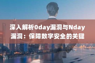 深入解析0day漏洞与Nday漏洞：保障数字安全的关键差异