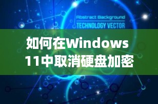 如何在Windows 11中取消硬盘加密 - 详细指南