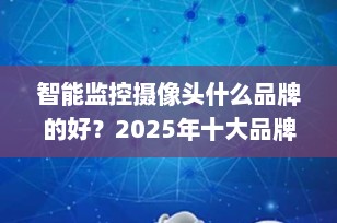 智能监控摄像头什么品牌的好？2025年十大品牌推荐及选购指南
