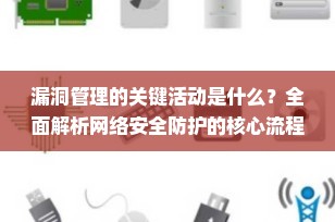 漏洞管理的关键活动是什么？全面解析网络安全防护的核心流程