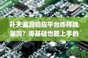 补天漏洞响应平台咋样找漏洞？零基础也能上手的实战指南（2025最新版）