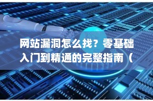 网站漏洞怎么找？零基础入门到精通的完整指南（2025最新版）