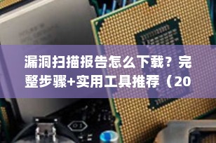 漏洞扫描报告怎么下载？完整步骤+实用工具推荐（2025最新指南）