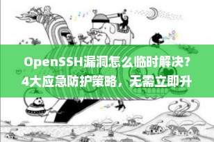OpenSSH漏洞怎么临时解决？4大应急防护策略，无需立即升级也能保安全！